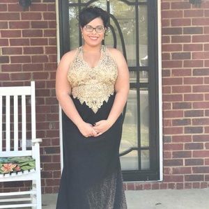 Black and Gold Prom Dress!